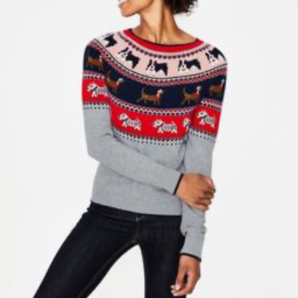 Holiday Time | Dog Fair Isle Women's Festive Crewneck Christmas Sweater